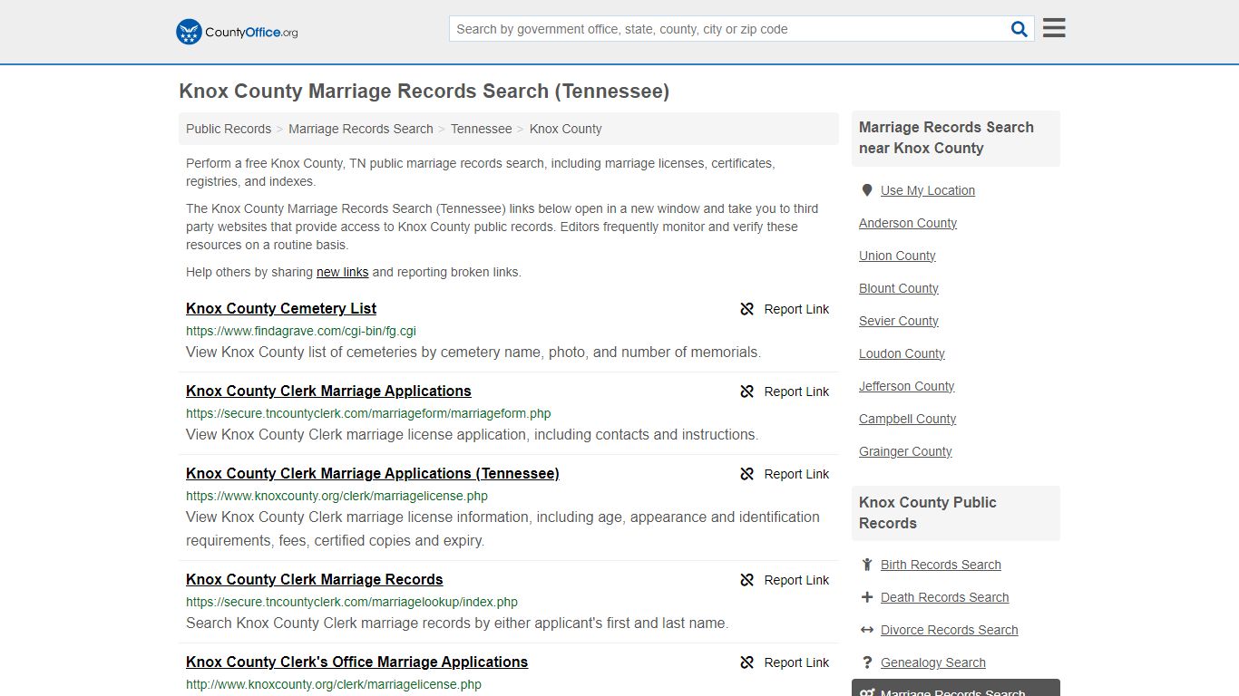 Marriage Records Search - Knox County, TN (Marriage Licenses ...